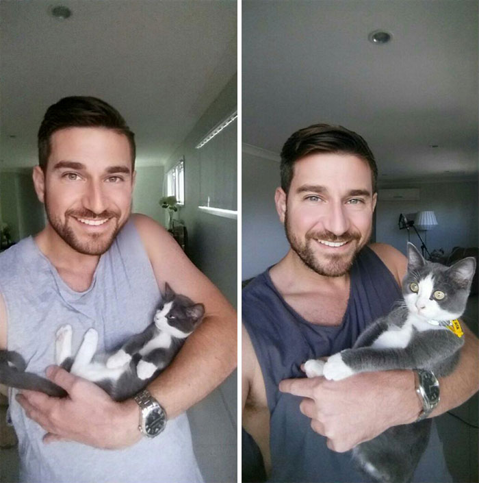 Frankie, 6 semanas después de ser adoptado